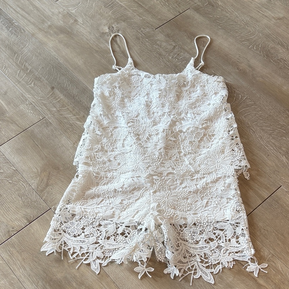 Acemi Lace Romper Size Small Spaghetti Straps